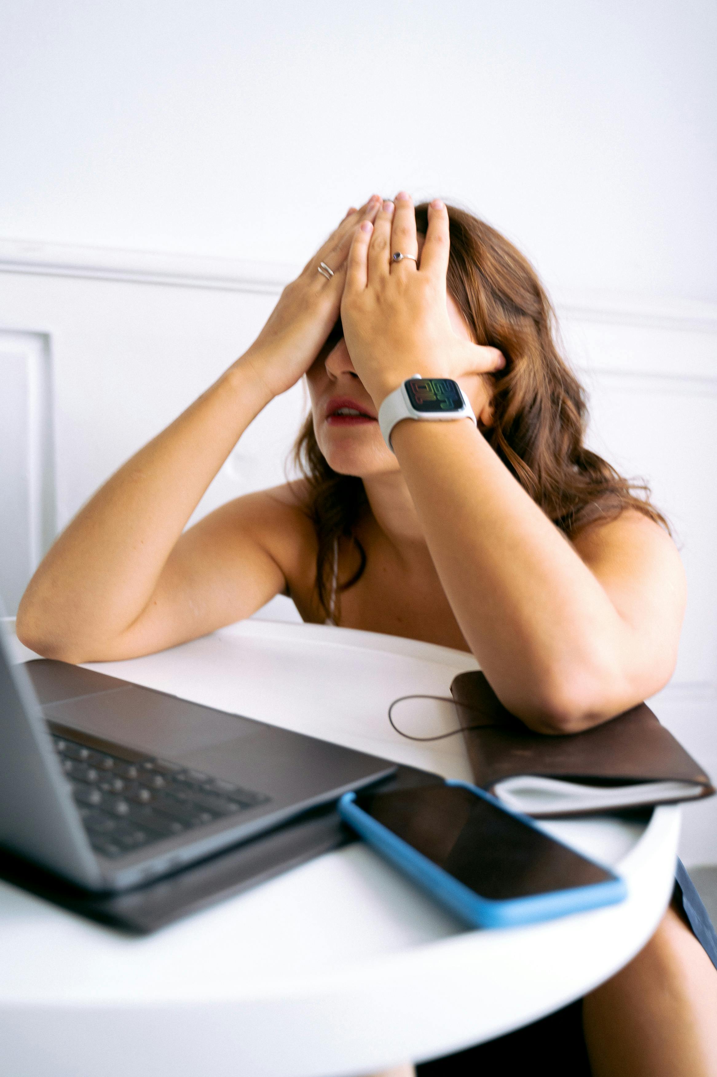 Person experiencing digital burnout