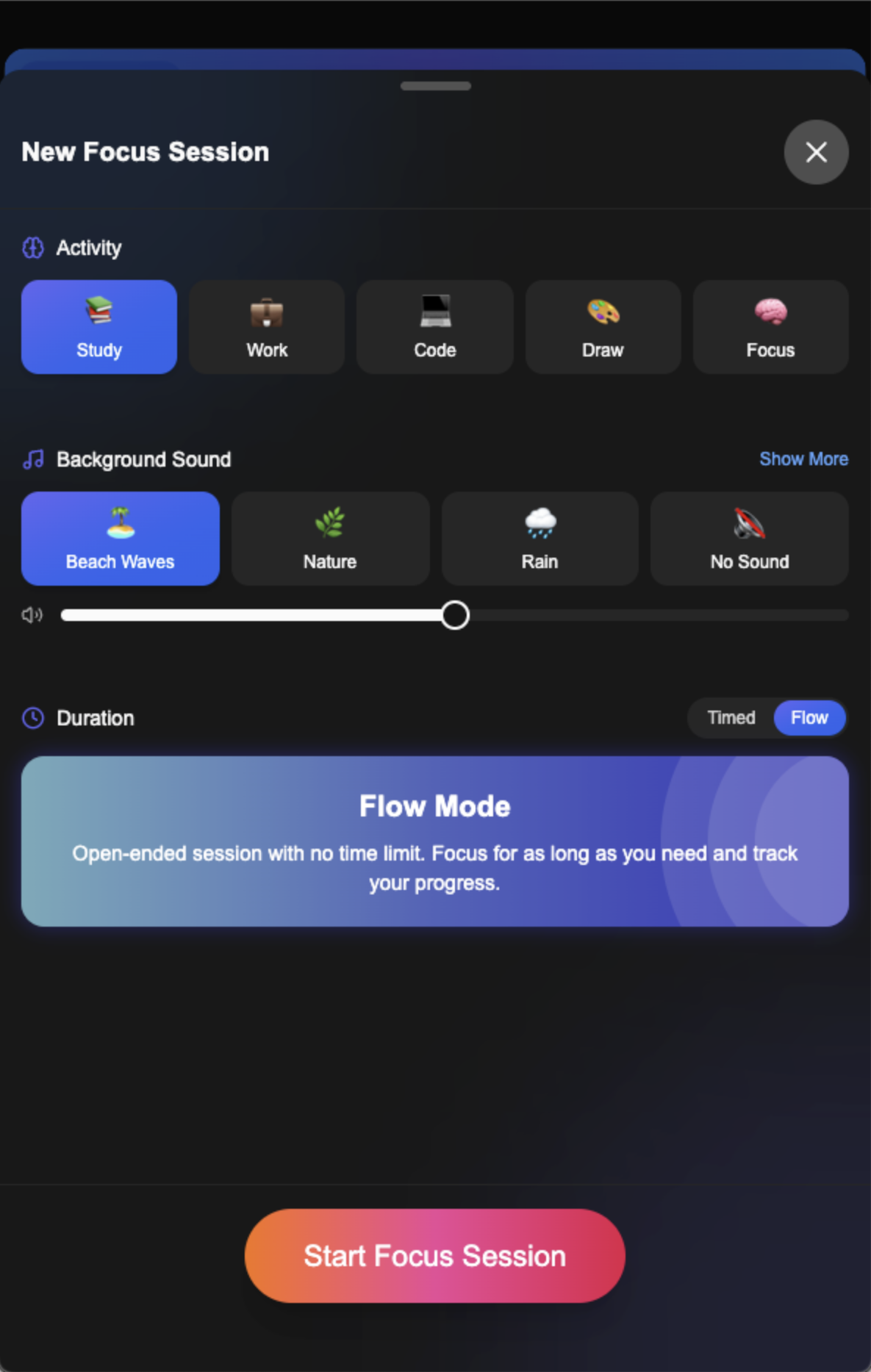 Weko Focus settings