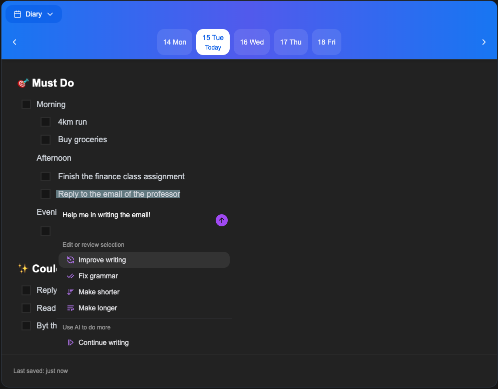 Weko AI Notes interface